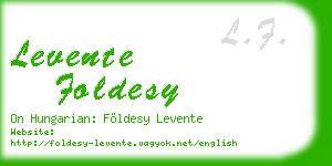 levente foldesy business card