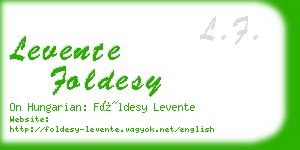 levente foldesy business card